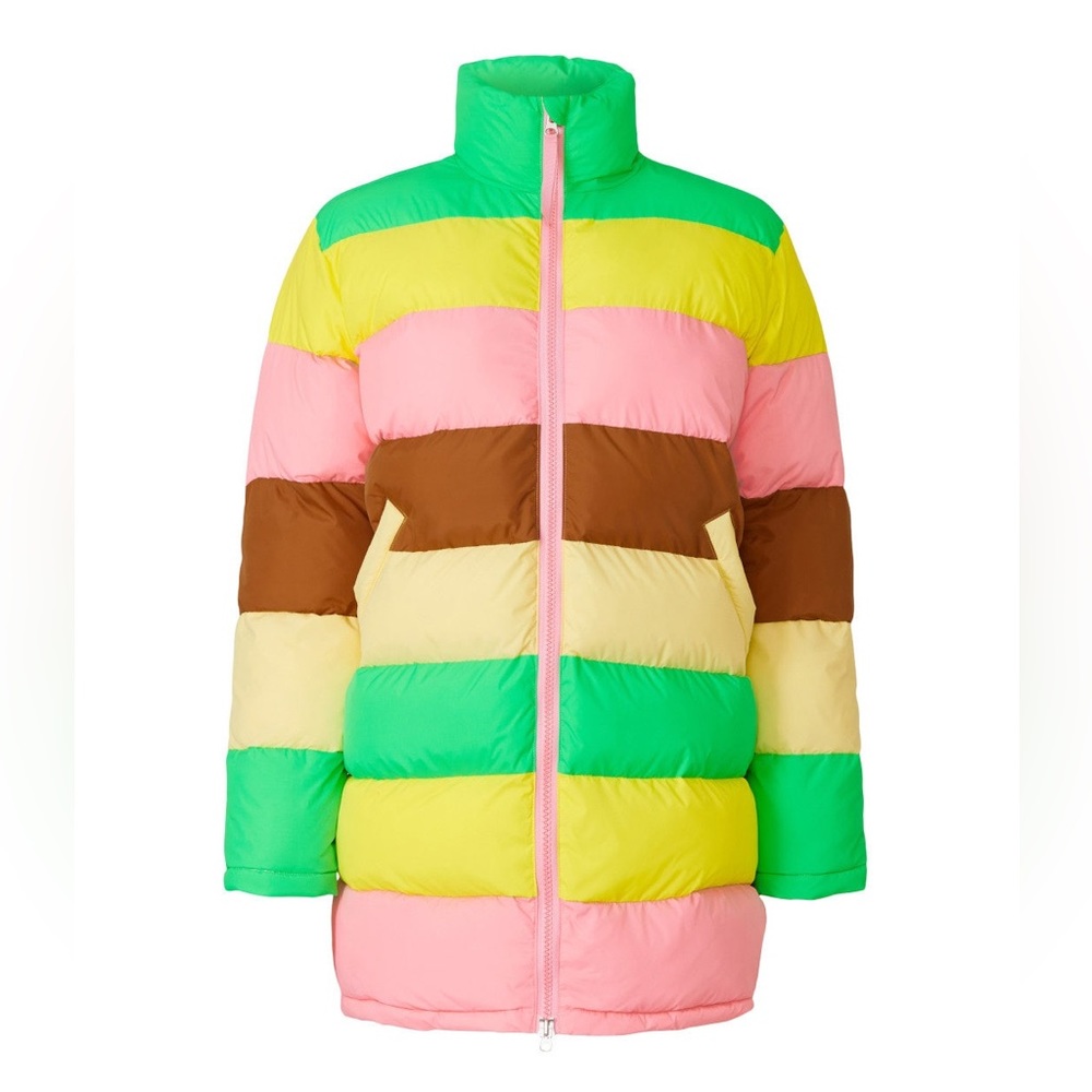 Rachel Antonoff Terry Colorblock Puffer Coat